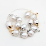 4pcs Freshwater Loose Pearl Baroque Water Drop Shape Charms Beads
