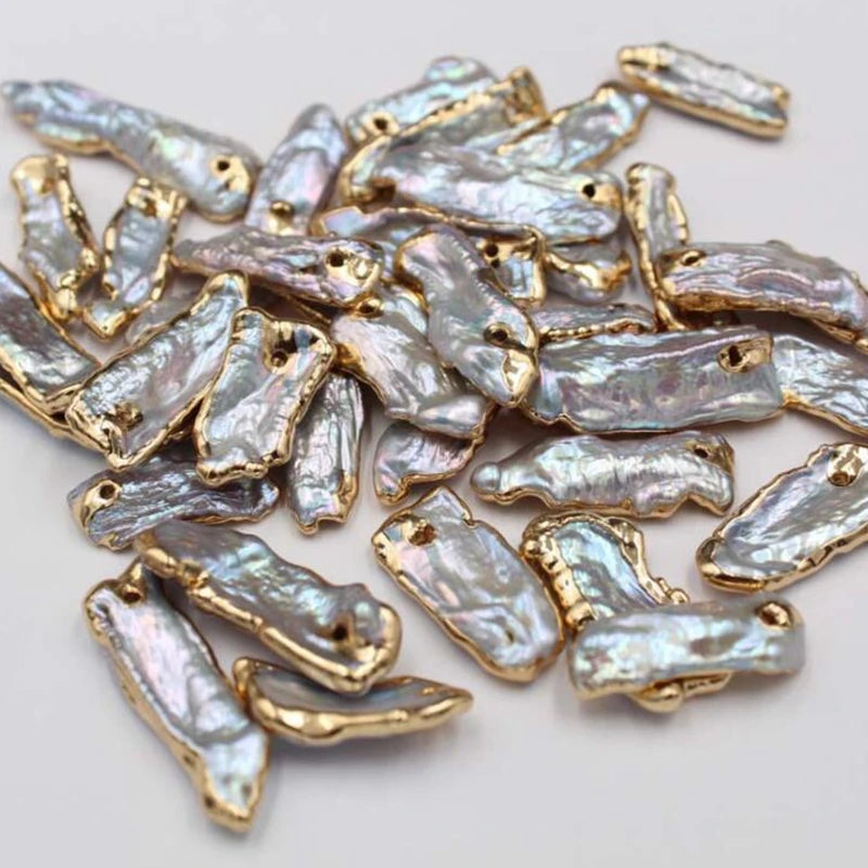 Freshwater Baroque Pearl Charms for DIY Jewelry Single Hole Without Ring