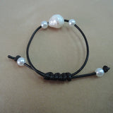 Baroque Freshwater Pearl Bracelet, Natural White Pearl Jewelry