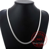 925 Sterling Silver Snake Chain Necklace 16-30in for Men Boys Women