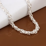 925 Sterling Silver Tap to Buckle Chains Necklace for Men