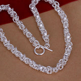 925 Sterling Silver Tap to Buckle Chains Necklace for Men