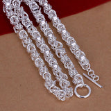 925 Sterling Silver Tap to Buckle Chains Necklace for Men