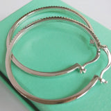 925 Sterling Silver Large Circle Hoop Earrings with Zircon Rond Earring