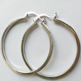 925 Sterling Silver Large Circle Hoop Earrings with Zircon Rond Earring