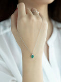 925 Silver Leaf Necklace Enamel Women Girls Kids Party Gift
