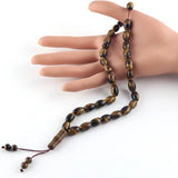 Tiger's Eye Agates Islamic Rosary Muslim Tasbih Beads 33 Misbaha Tesbih