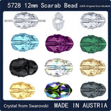 Austria 5728 Scarab Bead 12mm Loose Rhinestones for DIY Jewelry Making