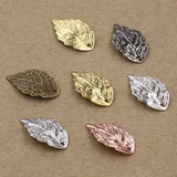 100 PCS 10*18mm Metal Brass Leaf Charms Pendant