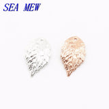 100 PCS 10*18mm Metal Brass Leaf Charms Pendant