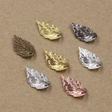 100 PCS 10*18mm Metal Brass Leaf Charms Pendant