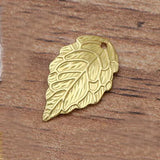 100 PCS 10*18mm Metal Brass Leaf Charms Pendant
