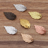 100 PCS 10*18mm Metal Brass Leaf Charms Pendant