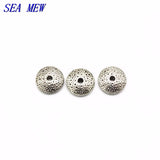100 PCS 10*3mm Tibetan Silver Flying Saucer Spacer Beads