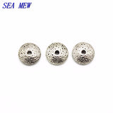100 PCS 10*3mm Tibetan Silver Flying Saucer Spacer Beads