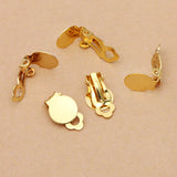 100 PCS 10mm Flat Base Copper Earrings - DIY Jewelry Making