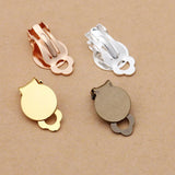 100 PCS 10mm Flat Base Copper Earrings - DIY Jewelry Making