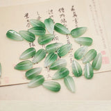 100 PCS Lampwork Leaf Pendant Charms For DIY Jewelry Making