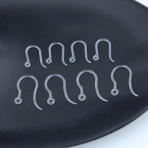 100 PCS Transparent Resin Ear Hook For Jewelry Making