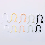 100 PCS Transparent Resin Ear Hook For Jewelry Making