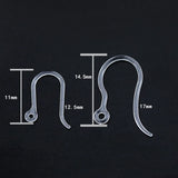 100 PCS Transparent Resin Ear Hook For Jewelry Making