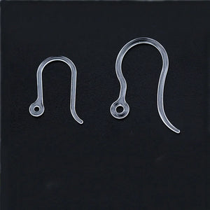 100 PCS Transparent Resin Ear Hook For Jewelry Making