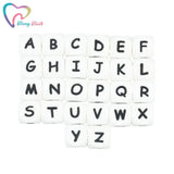 100 PCS 12 MM Alphabet Silicone English Letters Beads Cube BPA Baby Teethers