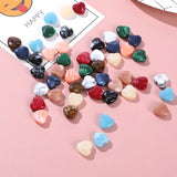 100 PCS 14mm Resin Acrylic Heart Beads Jewelry Making Spacer DIY Crafting