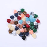 100 PCS 14mm Resin Acrylic Heart Beads Jewelry Making Spacer DIY Crafting