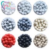 100 PCS 15 MM Round Silicone Beads Baby Teething Necklace Chewable Teether