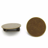 100 PCS 15mm 18mm Antique Bronze Brooch Blank Settings DIY Jewelry