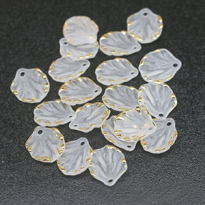 100 PCS Acrylic Petals Pendant Charms For Earrings Hairwear Jewelry Making