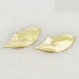 100 Pcs Metal Raw Brass Leaves Pendant Earrings