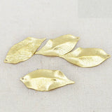 100 Pcs Metal Raw Brass Leaves Pendant Earrings