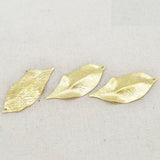 100 Pcs Metal Raw Brass Leaves Pendant Earrings