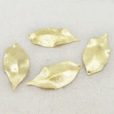 100 Pcs Metal Raw Brass Leaves Pendant Earrings