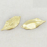 100 Pcs Metal Raw Brass Leaves Pendant Earrings