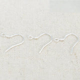100 PCS Copper Thick Silver Ear Hook Earring Wires DIY Jewelry Findings