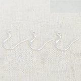 100 PCS Copper Thick Silver Ear Hook Earring Wires DIY Jewelry Findings