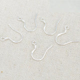 100 PCS Copper Thick Silver Ear Hook Earring Wires DIY Jewelry Findings