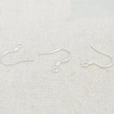 100 PCS Copper Thick Silver Ear Hook Earring Wires DIY Jewelry Findings