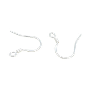 100 PCS Copper Thick Silver Ear Hook Earring Wires DIY Jewelry Findings
