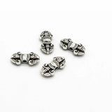 100 Vintage Zinc Alloy Silver Vajry Pestle Charms Beads