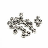 100 Vintage Zinc Alloy Silver Vajry Pestle Charms Beads
