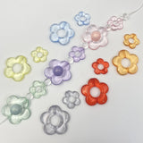 100 PCS Resin Acrylic Flowers Beads DIY Jewelry Making Material