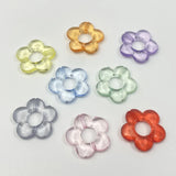 100 PCS Resin Acrylic Flowers Beads DIY Jewelry Making Material
