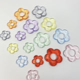 100 PCS Resin Acrylic Flowers Beads DIY Jewelry Making Material