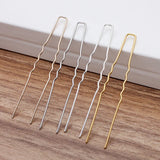 100 PCS 1x64mm Hair Sticks Gold/ Silver Plated Hair Pins Needles DIY Accessories