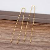 100 PCS 1x64mm Hair Sticks Gold/ Silver Plated Hair Pins Needles DIY Accessories