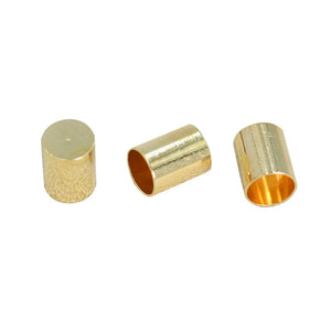 100 PCS Metal Leather Rope Copper End Caps Jewelry Making DIY Findings
